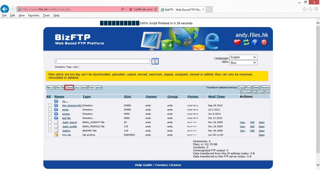 web based ftp005