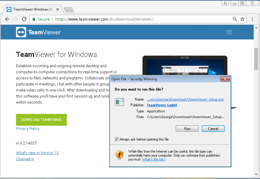 use windows login teamviewer
