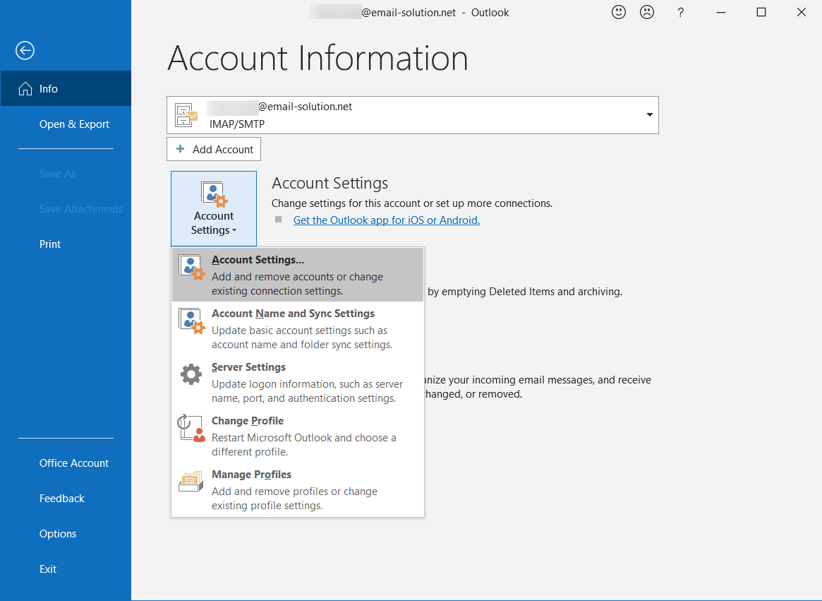 how to create an outlook 2016 archive folder web ui